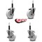 Service Caster 4'' Nylon Wheel Swivel 3/4'' Expanding Stem Caster Set 2 Brakes, 4PK SCC-EX20S414-NYS-2-TLB-2-34 - alternate 4
